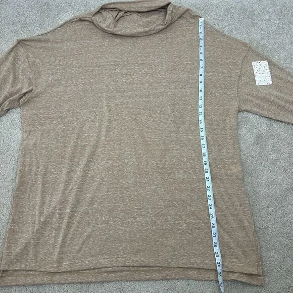 Free People Tunic Top Womens Medium Tan Oversized Fit Dress Stretch Ladies - Picture 8 of 12